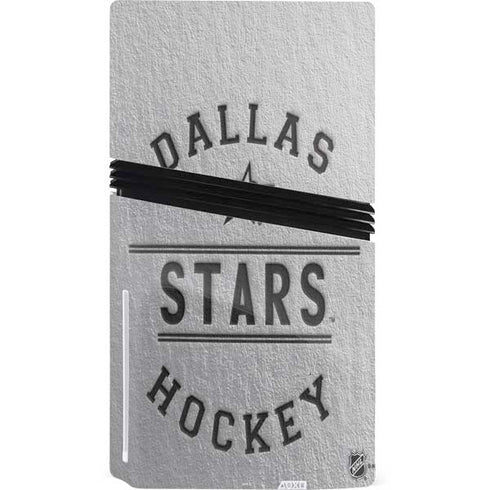 NHL Dallas Stars Black Text PS5 Pro Disk Console Skin