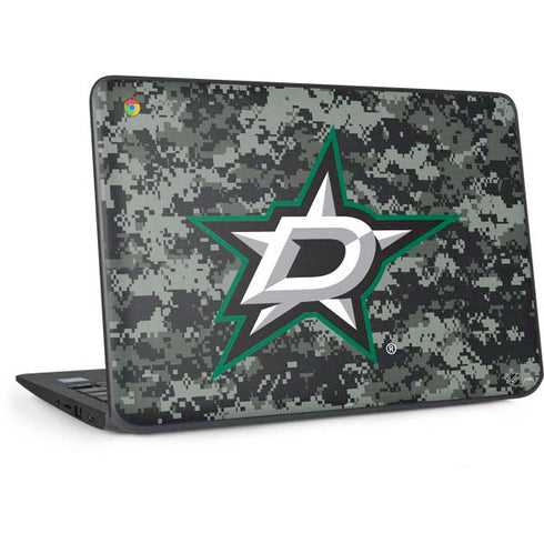 NHL Dallas Stars Camo HP Chromebook Skin