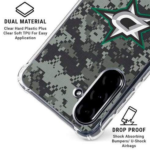 NHL Dallas Stars Camo Galaxy A36 5G Clear Case