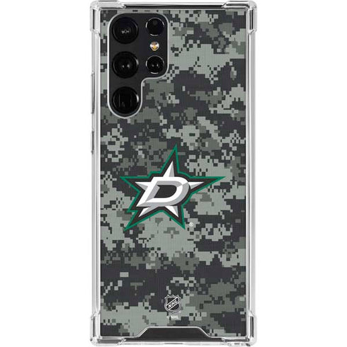 NHL Dallas Stars Camo Galaxy S23 Ultra Clear Case