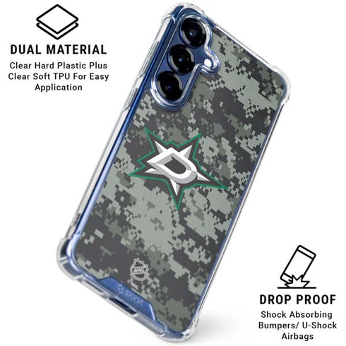 NHL Dallas Stars Camo Galaxy S25 Plus Clear Case