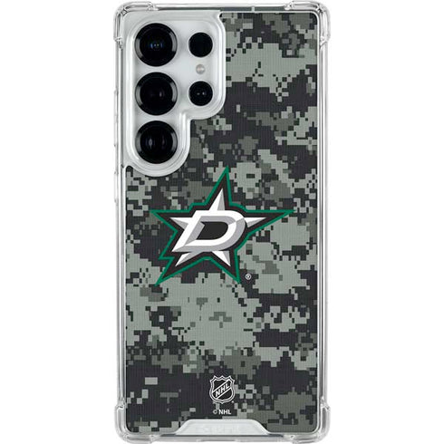 NHL Dallas Stars Camo Galaxy S25 Ultra Clear Case
