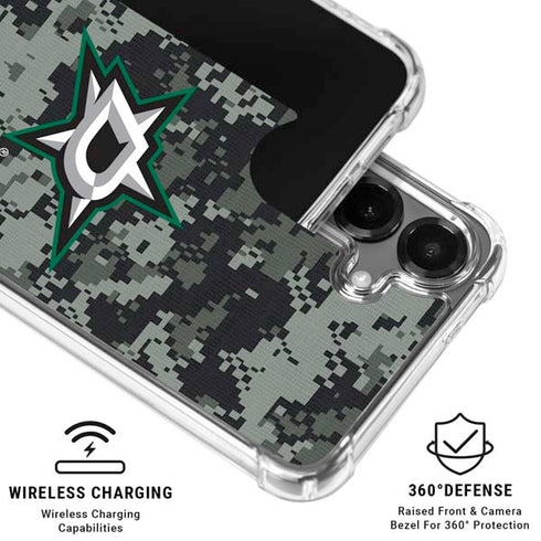 NHL Dallas Stars Camo Galaxy S26 Clear Case