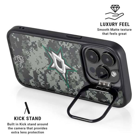 NHL Dallas Stars Camo iPhone 14 Pro Kickstand Case