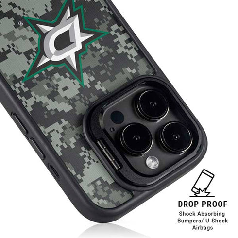 NHL Dallas Stars Camo iPhone 15 Pro Kickstand Case