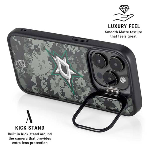NHL Dallas Stars Camo iPhone 15 Pro Max Kickstand Case