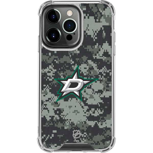 NHL Dallas Stars Camo iPhone 16 Pro Clear Case