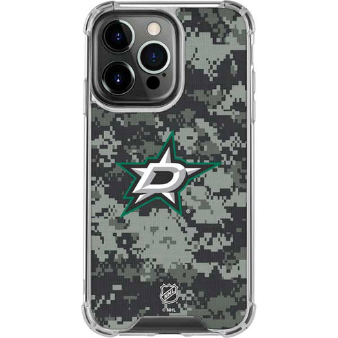 NHL Dallas Stars Camo iPhone 16 Pro Max Clear Case