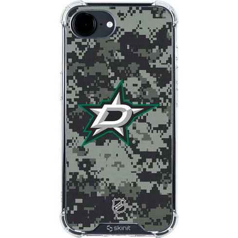 NHL Dallas Stars Camo iPhone 16e Clear Case