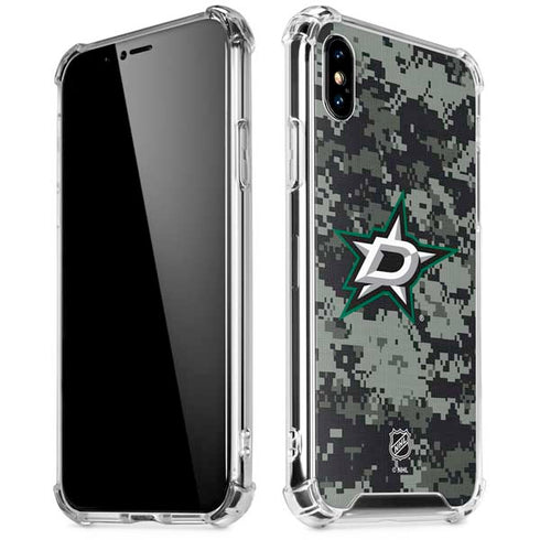 NHL Dallas Stars Camo iPhone X/XS Clear Case