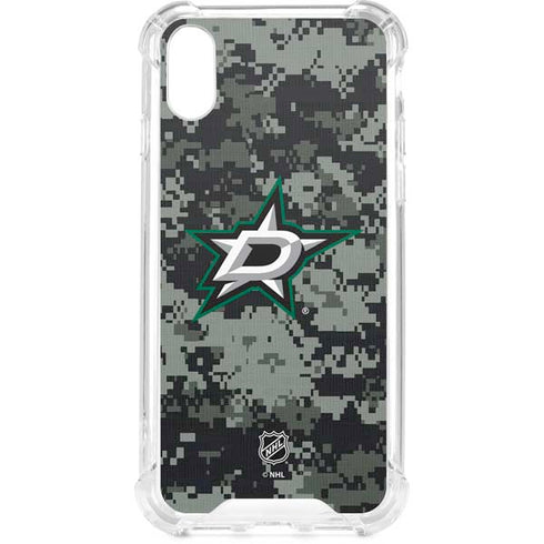 NHL Dallas Stars Camo iPhone XS Clear Case