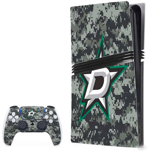 NHL Dallas Stars Camo PS5 Pro Bundle Skin