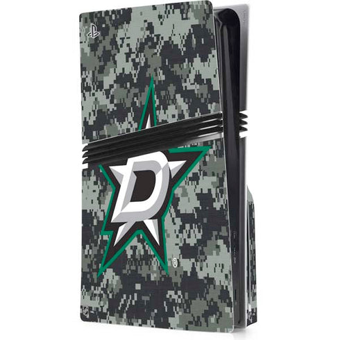 NHL Dallas Stars Camo PS5 Pro Disk Console Skin