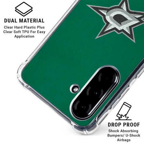NHL Dallas Stars Distressed Galaxy A36 5G Clear Case