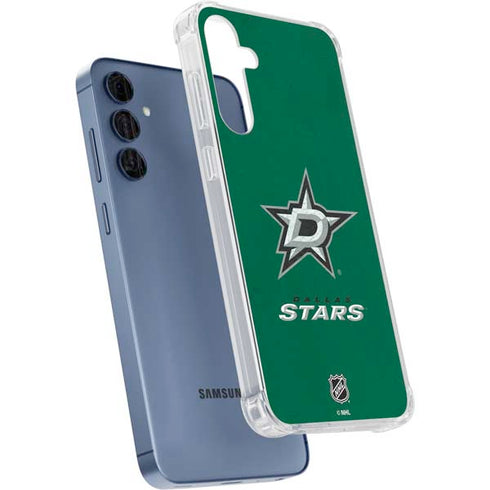 NHL Dallas Stars Distressed Galaxy A55 5G Clear Case
