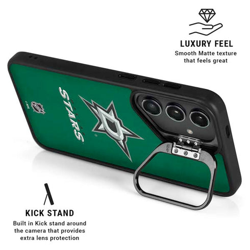 NHL Dallas Stars Distressed Galaxy S24 FE Kickstand Case