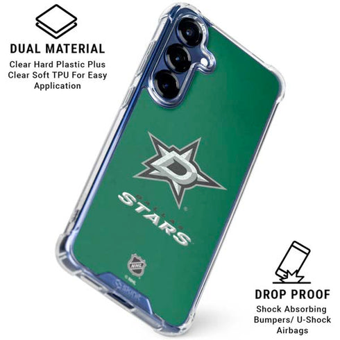 NHL Dallas Stars Distressed Galaxy S25 FE Clear Case