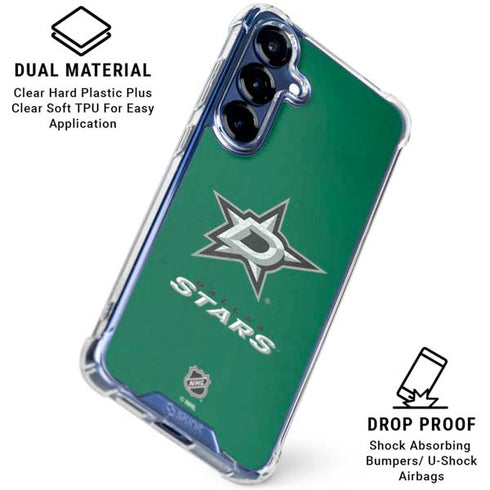 NHL Dallas Stars Distressed Galaxy S25 Plus Clear Case