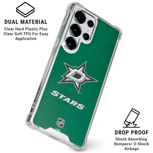 NHL Dallas Stars Distressed Galaxy S25 Ultra Clear Case