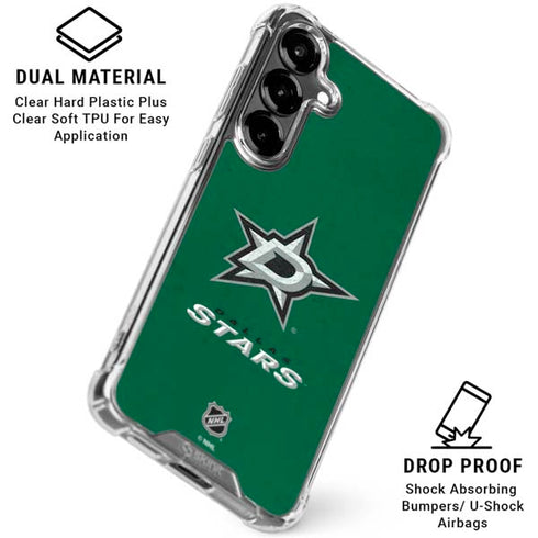 NHL Dallas Stars Distressed Galaxy S26 Plus Clear Case