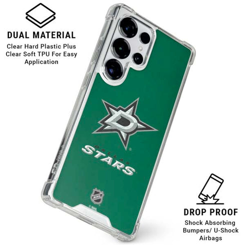 NHL Dallas Stars Distressed Galaxy S26 Ultra Clear Case