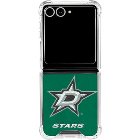 NHL Dallas Stars Distressed Galaxy Z Flip7 Clear Case