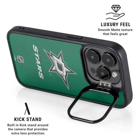 NHL Dallas Stars Distressed iPhone 14 Pro Max Kickstand Case