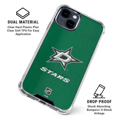 NHL Dallas Stars Distressed iPhone 15 Clear Case