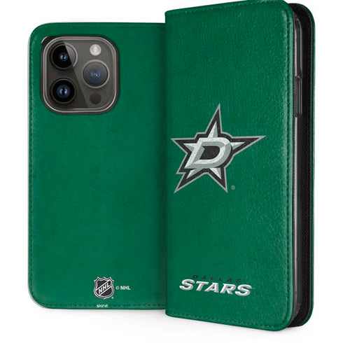 NHL Dallas Stars Distressed iPhone 15 Pro Folio Case
