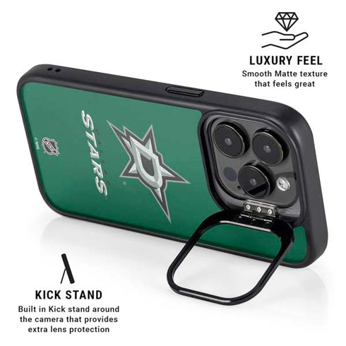 NHL Dallas Stars Distressed iPhone 15 Pro Kickstand Case