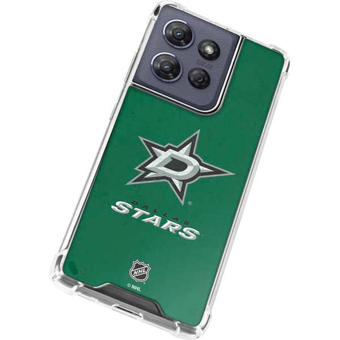 NHL Dallas Stars Distressed Moto G 5G (2025) Clear Case