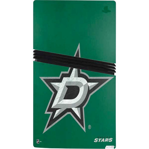 NHL Dallas Stars Distressed PS5 Pro Console Skin