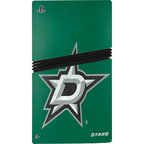 NHL Dallas Stars Distressed PS5 Pro Disk Console Skin