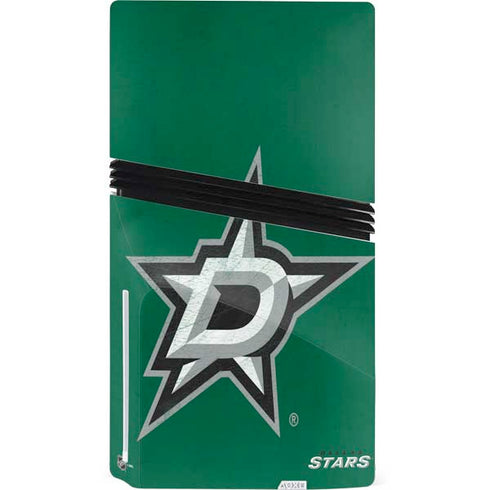 NHL Dallas Stars Distressed PS5 Pro Disk Console Skin