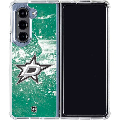 NHL Dallas Stars Frozen Galaxy Z Fold5 5G Clear Case