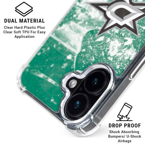 NHL Dallas Stars Frozen iPhone 16 Plus Clear Case