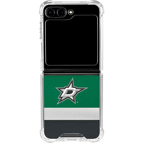 NHL Dallas Stars Jersey Galaxy Z Flip6 Clear Case