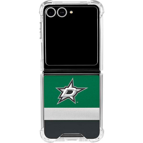 NHL Dallas Stars Jersey Galaxy Z Flip7 Clear Case