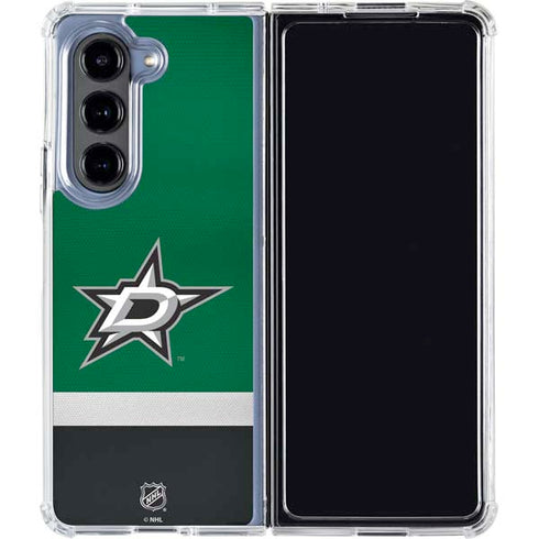 NHL Dallas Stars Jersey Galaxy Z Fold5 5G Clear Case