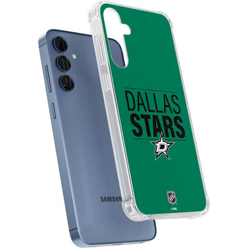 NHL Dallas Stars Lineup Galaxy A55 5G Clear Case