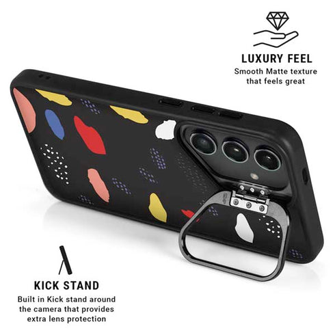 Dark Color Pop Galaxy S25 Plus Kickstand Case