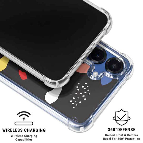 Dark Color Pop Galaxy S25 Plus Clear Case