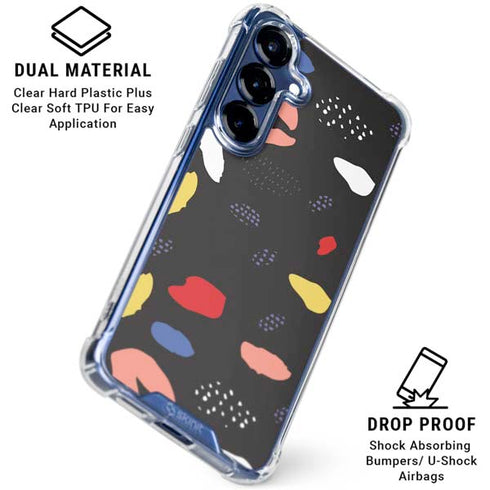 Dark Color Pop Galaxy S25 Plus Clear Case