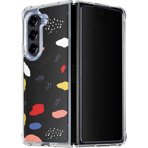 Dark Color Pop Galaxy Z Fold5 5G Clear Case