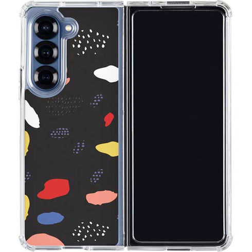 Dark Color Pop Galaxy Z Fold6 Clear Case