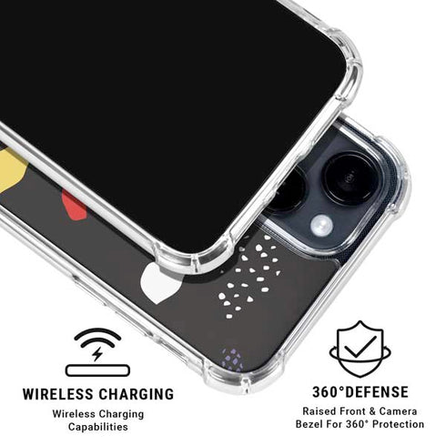 Dark Color Pop iPhone 15 Clear Case