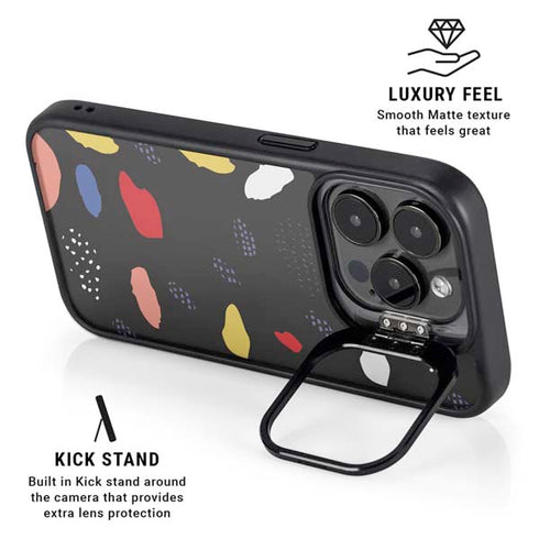 Dark Color Pop iPhone 15 Pro Kickstand Case