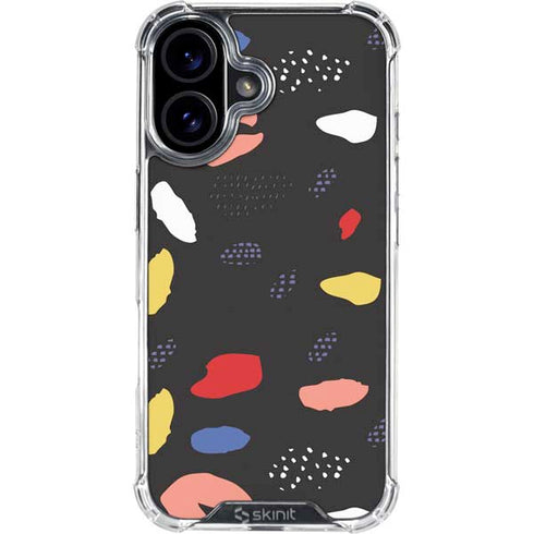 Dark Color Pop iPhone 16 Plus Clear Case