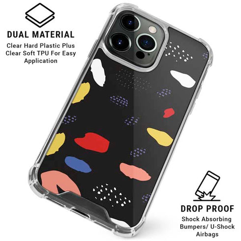 Dark Color Pop iPhone 16 Pro Max Clear Case