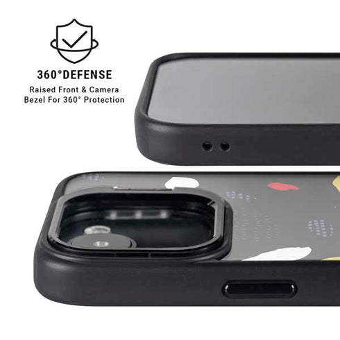 Dark Color Pop iPhone 16e Kickstand Case